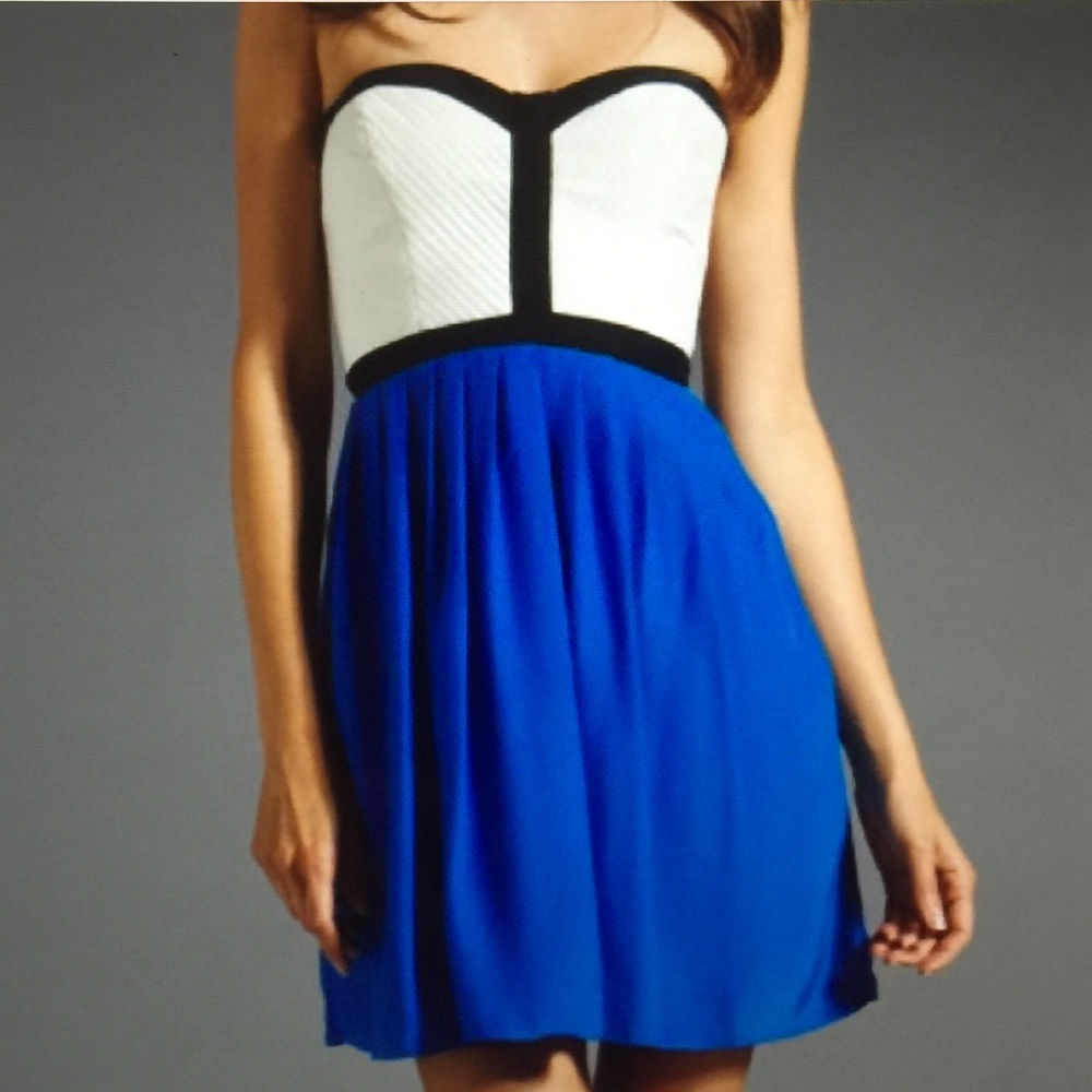 Parker Strapless Bustier Bayou Dress Blue M